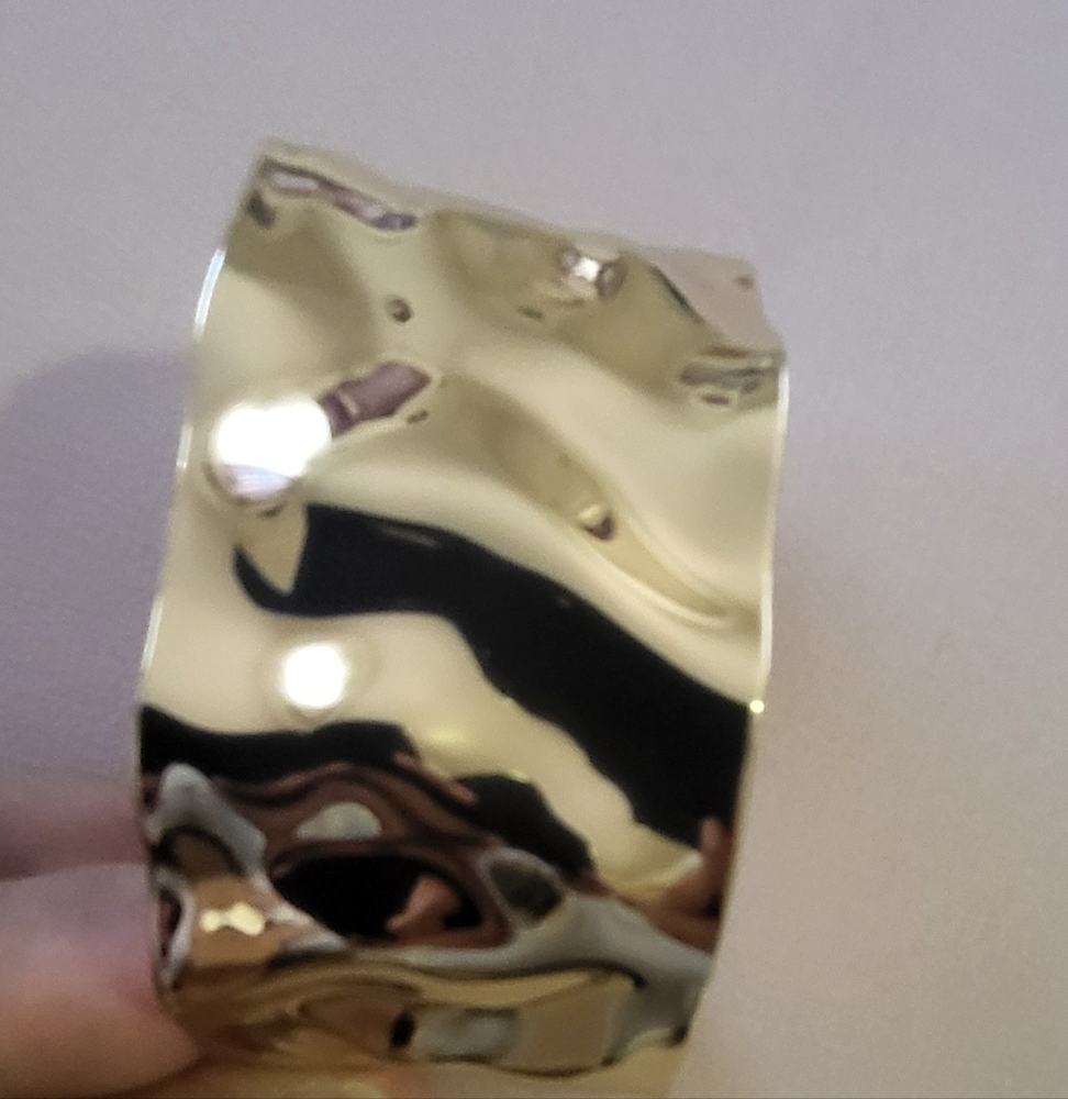 INC International Concepts Gold Textured Cuff Bracelet - Picture 3 of 5